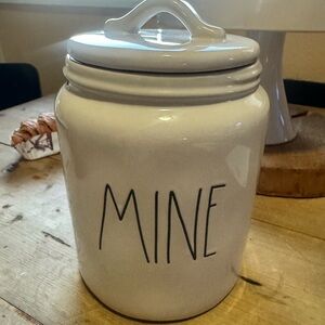 Rae Dunn White Mine Canister by Magenta